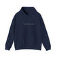 Wave Line Embroidered Hoodie — Minimalist Ocean Graphic Pullover