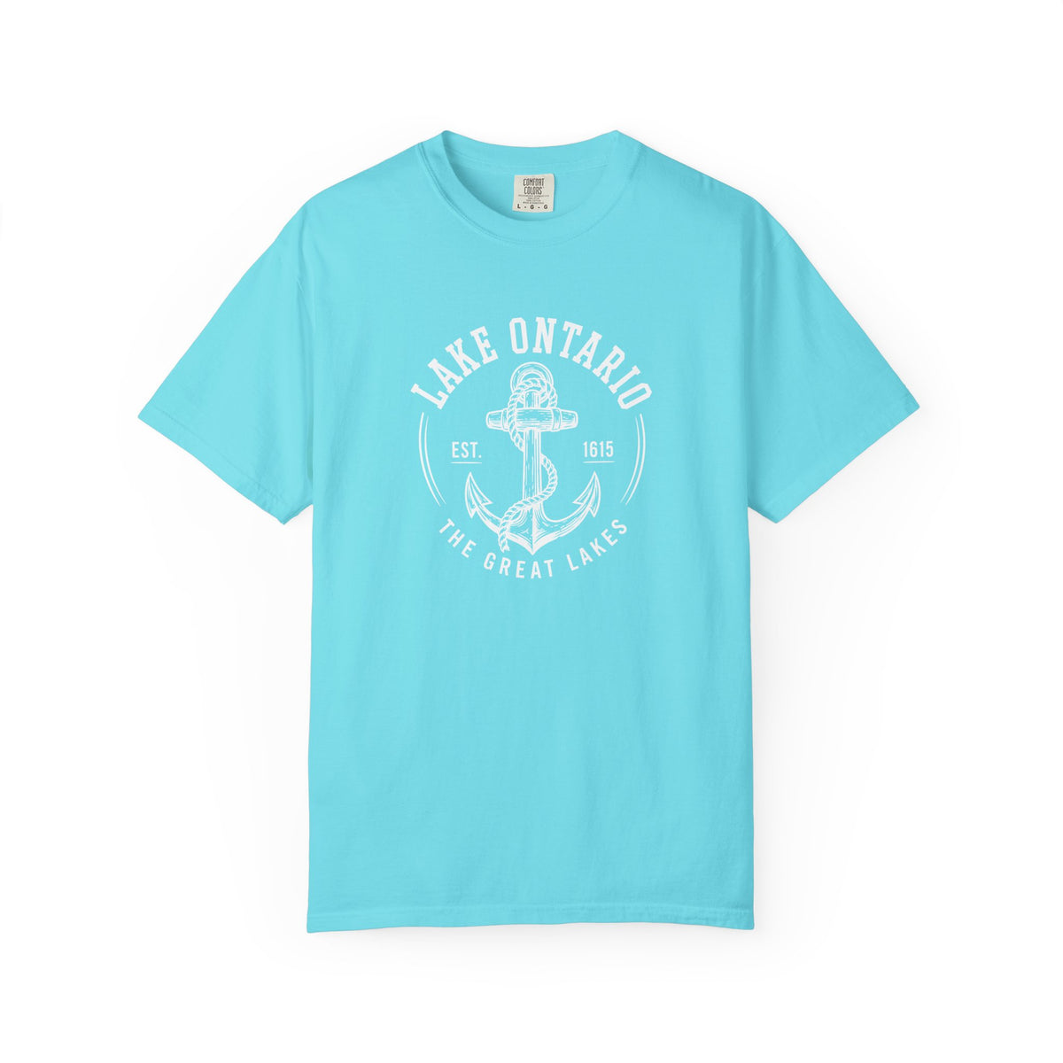 Lake Ontario Anchor Tee, Vintage Nautical Great Lakes Badge