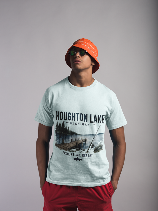 Houghton Lake Michigan Tee — Fun Lake Graphic