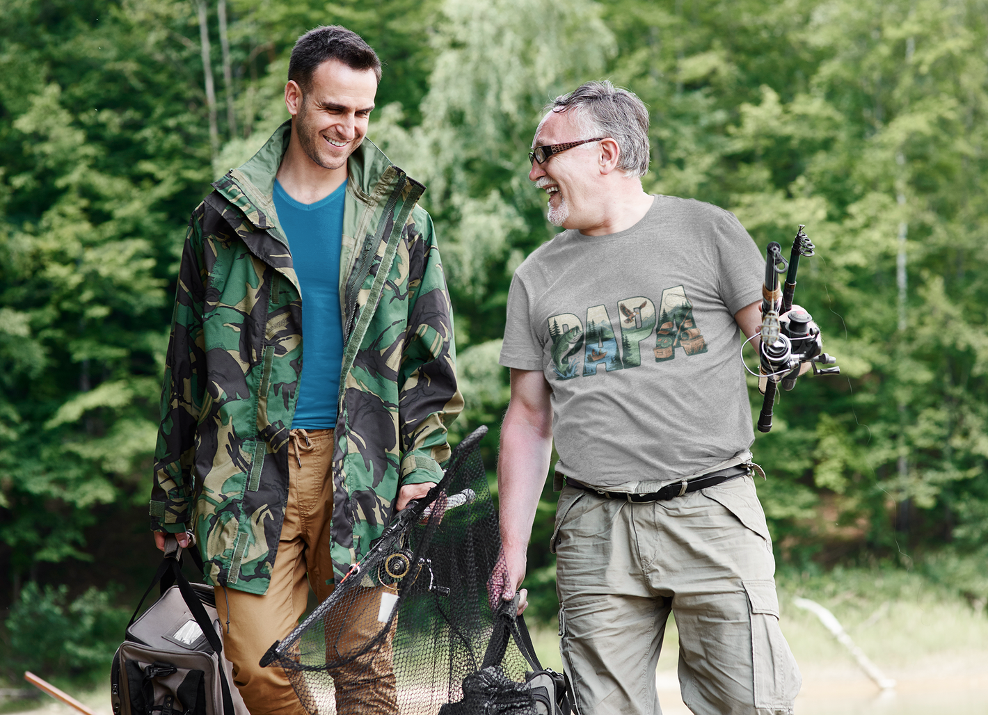 Papa Outdoor Adventure T-Shirt – Fishing & Camping Dad Gift
