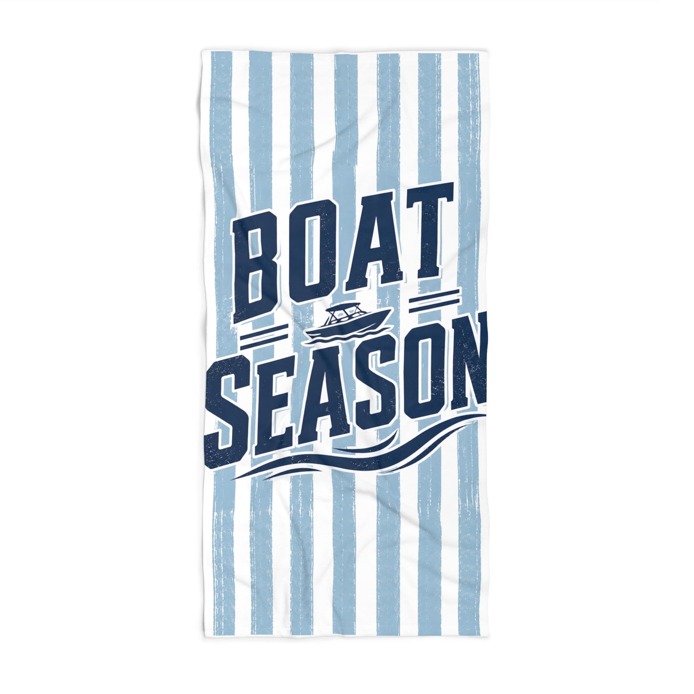 Boat Season Beach Towel — Nautical Striped Summer Shore Towel