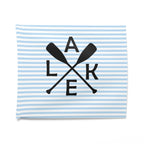 Rowing Oars & Blue Stripes Tapestry