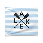 Rowing Oars & Blue Stripes Tapestry