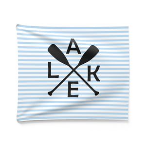 Rowing Oars & Blue Stripes Tapestry