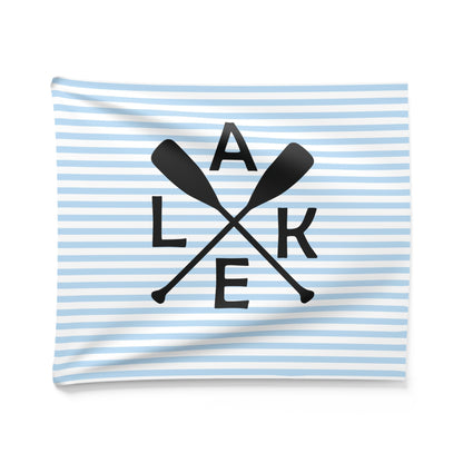 Rowing Oars & Blue Stripes Tapestry