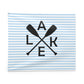 Rowing Oars & Blue Stripes Tapestry