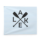 Rowing Oars & Blue Stripes Tapestry
