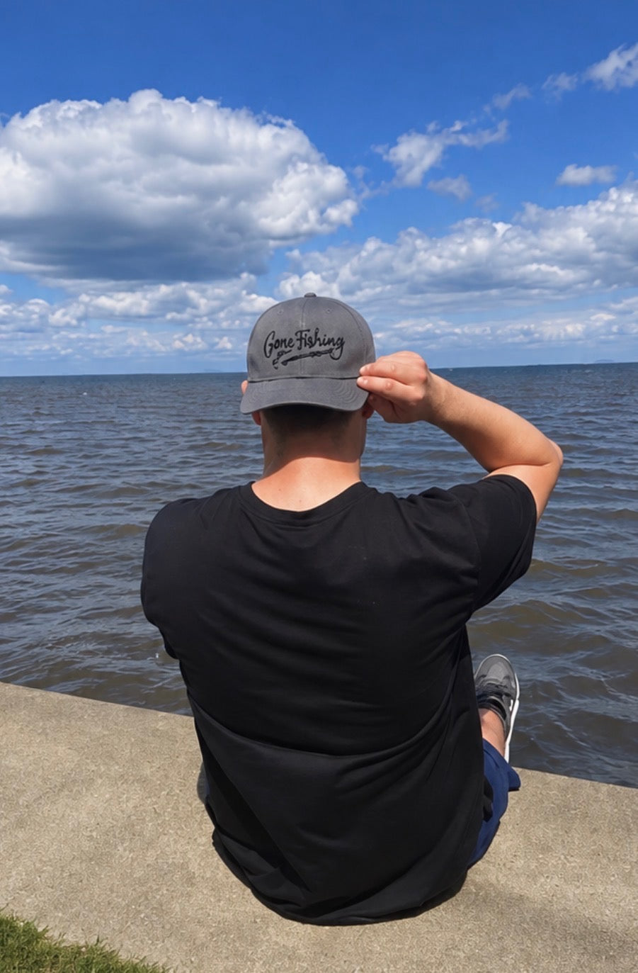 Gone Fishing Embroidered Hat