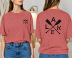 Lake Paddle Tee with Minimal Oar Graphic