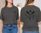 Lake Paddle Tee with Minimal Oar Graphic