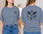 Lake Paddle Tee with Minimal Oar Graphic