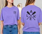Lake Paddle Tee with Minimal Oar Graphic
