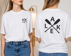 Lake Paddle Tee with Minimal Oar Graphic