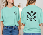 Lake Paddle Tee with Minimal Oar Graphic