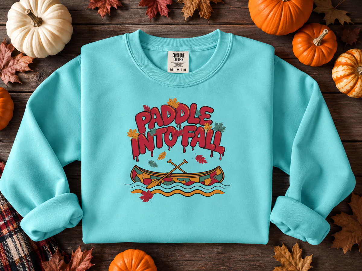 Autumn Canoe Graphic Crewneck Sweatshirt