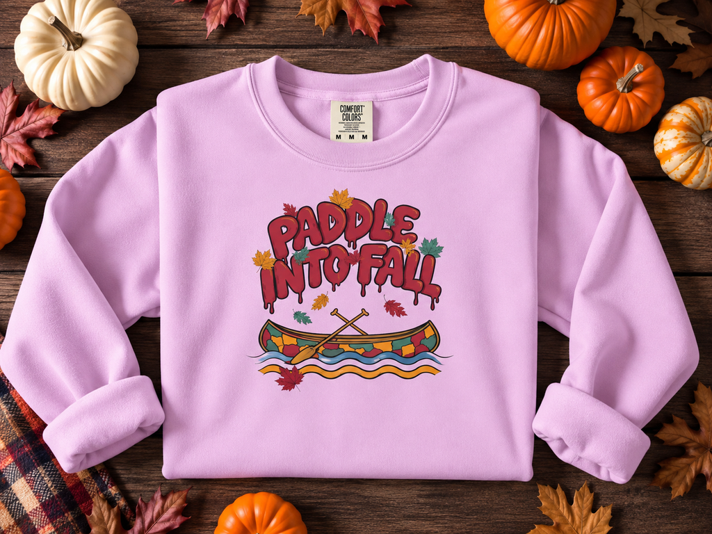 Autumn Canoe Graphic Crewneck Sweatshirt