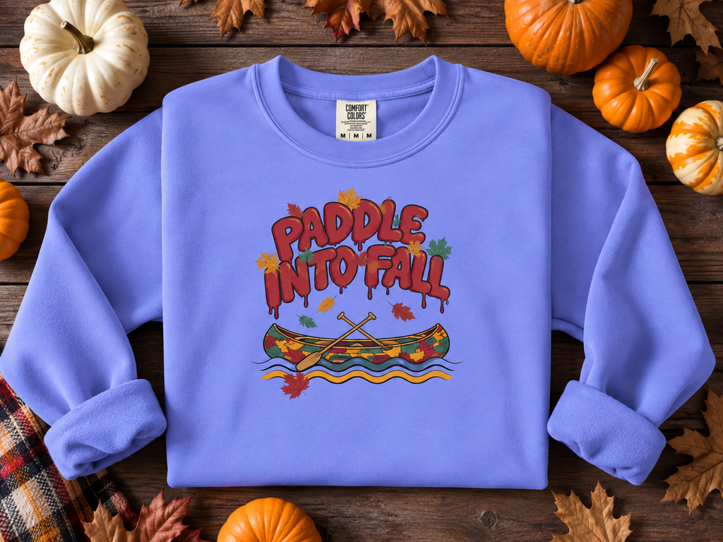Autumn Canoe Graphic Crewneck Sweatshirt