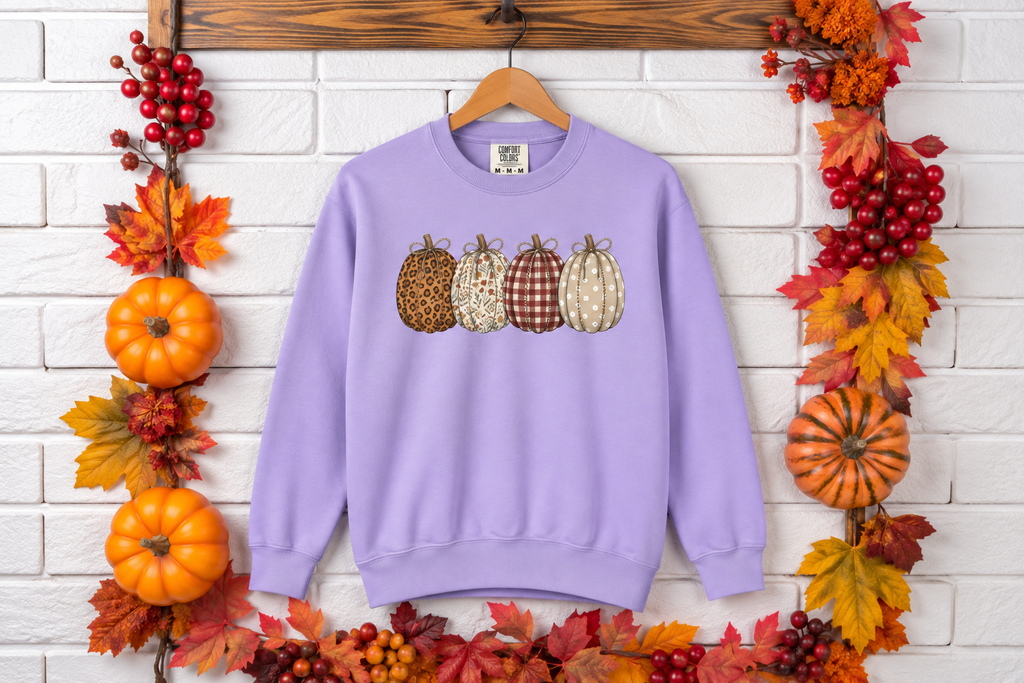 Autumn Patchwork Pumpkins Sweatshirt