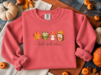 Watercolor Owl and Mushroom Fall Crewneck Sweatshirt