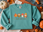 Watercolor Owl and Mushroom Fall Crewneck Sweatshirt