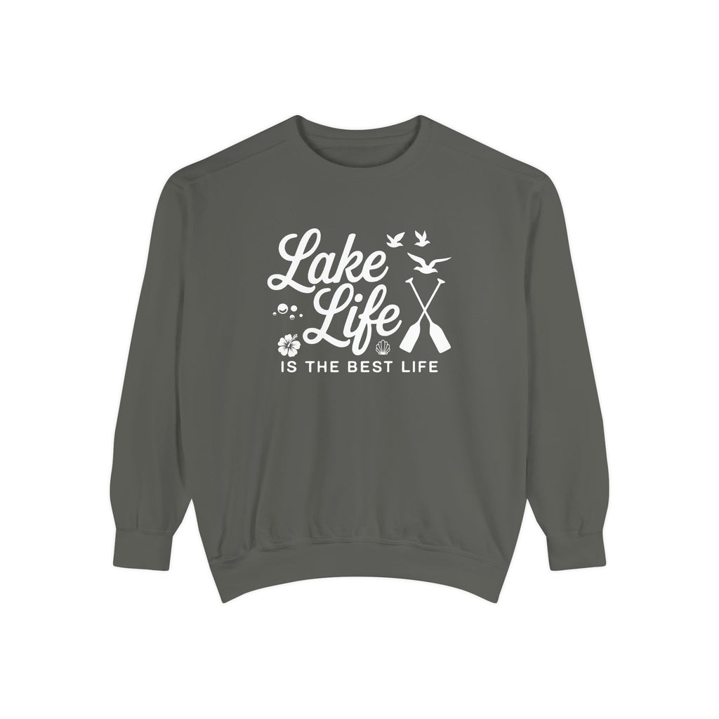 Lake Life Cozy Garment-Dyed Crewneck Sweatshirt