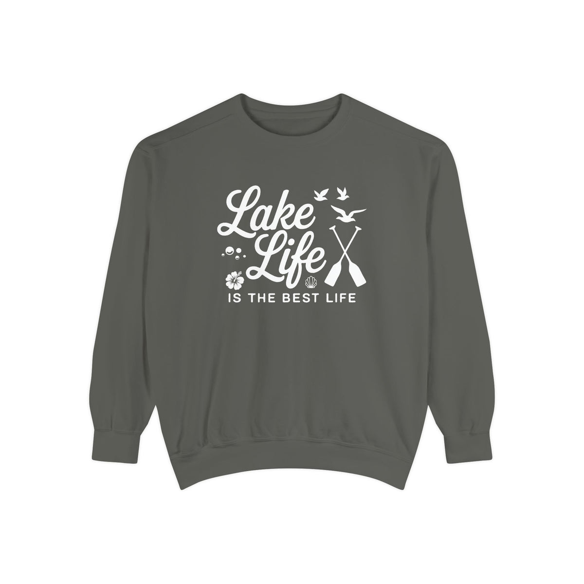 Lake Life Cozy Garment-Dyed Crewneck Sweatshirt