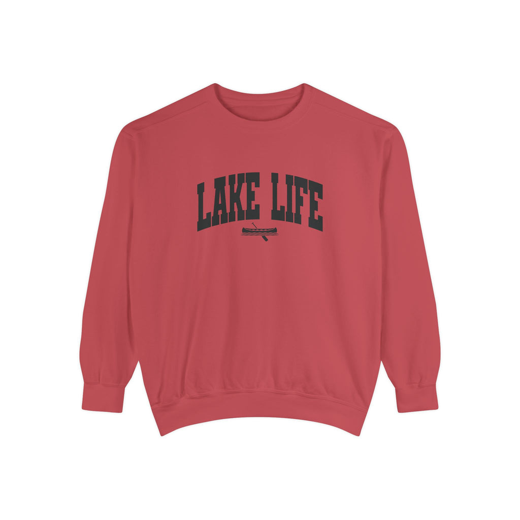 Lake Life Canoe Graphic Crewneck Sweatshirt
