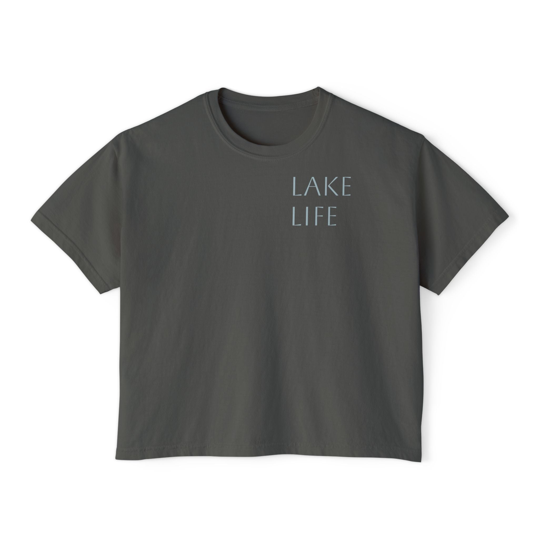 "Lake Life Good Company" Front & Back Cropped T-Shirt
