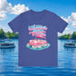 Whatever Floats Your Boat T-Shirt — Pink Pontoon Boat Graphic Tee