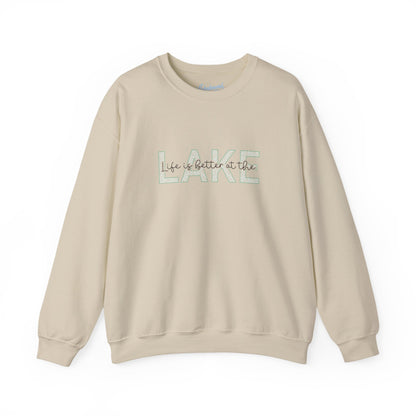 Lake Crewneck Sweatshirt — "Live a Better in the" Minimal Lakeside Pullover