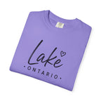 Lake Ontario Script Tee with Handwritten Heart Accent