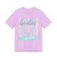 Boatin Boat Graphic Tee - Pastel Stripes Nautical T-Shirt for Boating Lovers