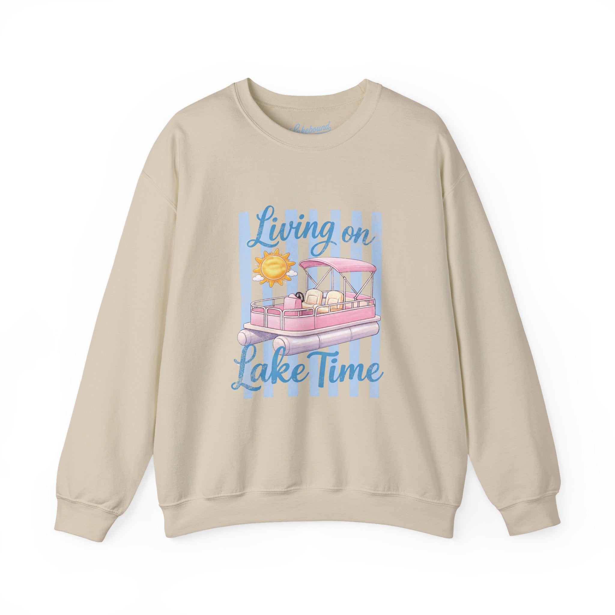 "Living on Lake Time" Pontoon Crewneck