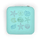 Compact Coastal Sea Shells Jewelry Travel Organizer