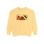 Black Cat & Pumpkin Patch Crewneck for Autumn Porch Nights