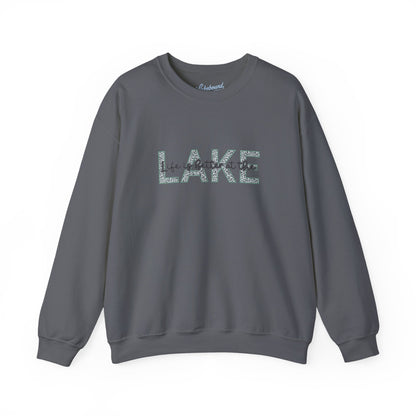 Lake Crewneck Sweatshirt — "Live a Better in the" Minimal Lakeside Pullover