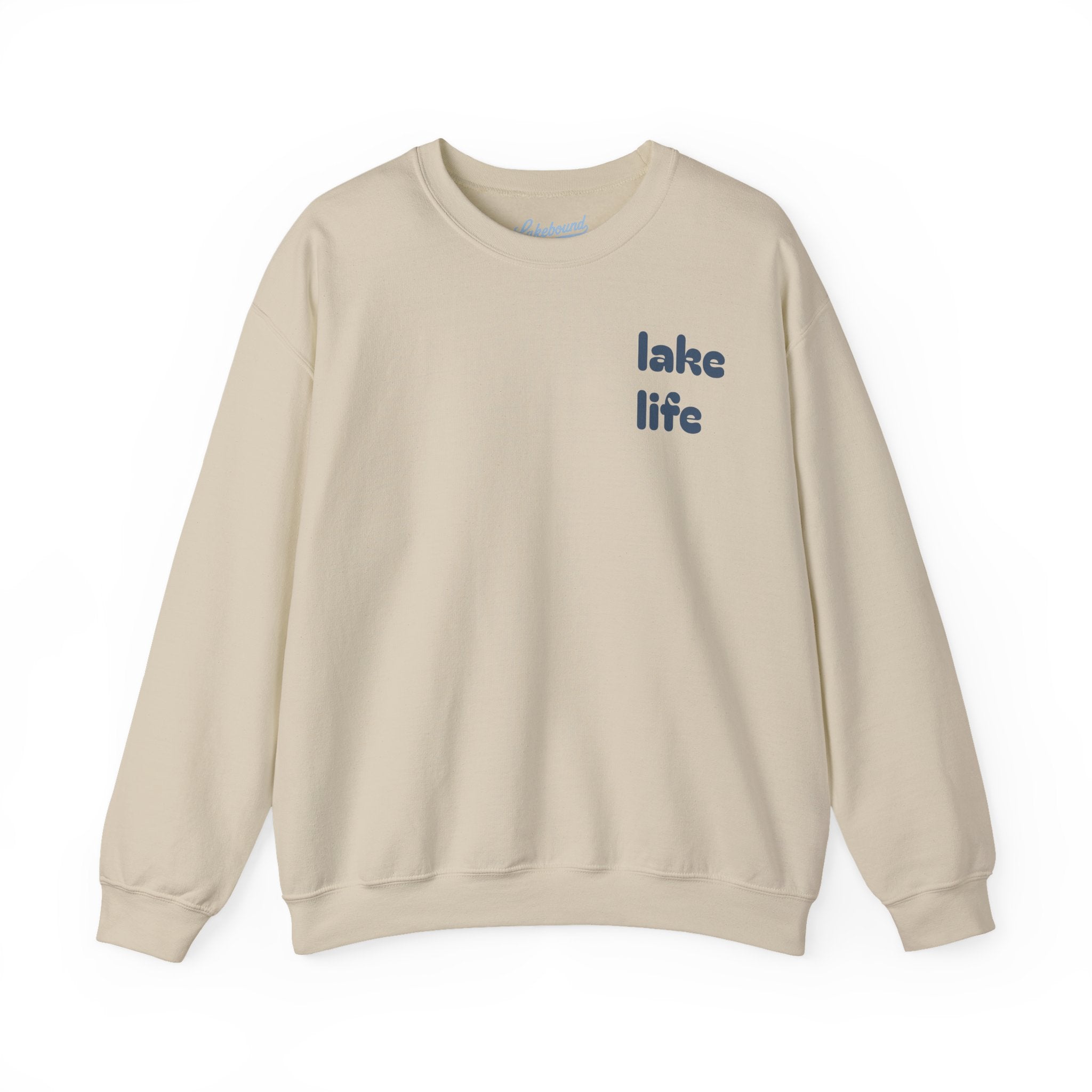 Lakebound Life Wave Front & Back Crewneck