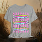 Rainbow Trout Graphic Tee — Colorful Fish Stripes T-Shirt