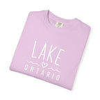 Lake Ontario Tee with Hand-Drawn Heart & Wave Graphic