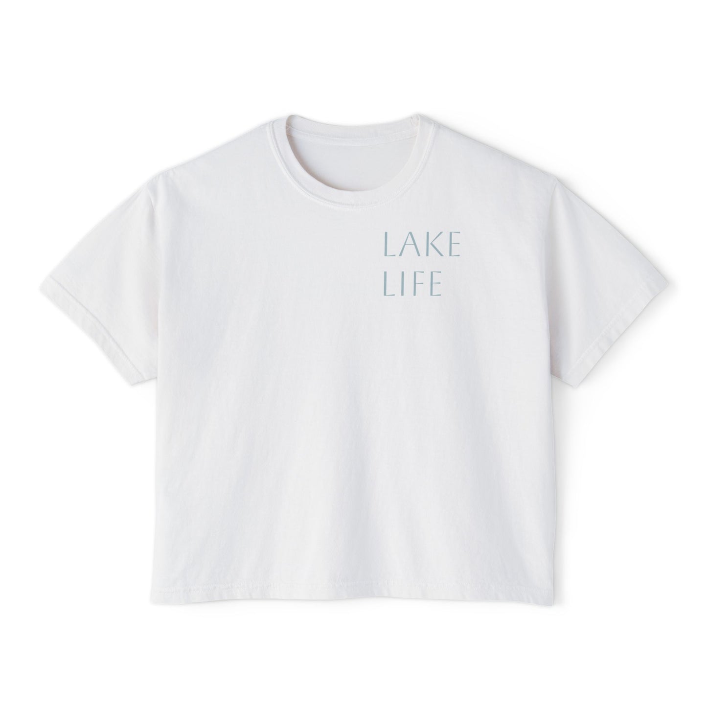 Lake Life Boxy Tee — "Lake Life, Good Company" Graphic
