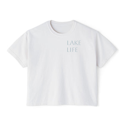 Lake Life Boxy Tee — "Lake Life, Good Company" Graphic