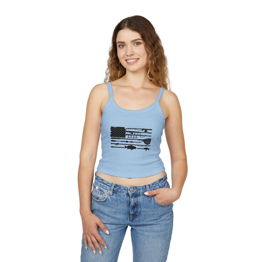 Fishing Flag Spaghetti Strap Tank