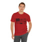 Fishing Flag T‑Shirt — American Flag Made of Fishing Rods & Lures