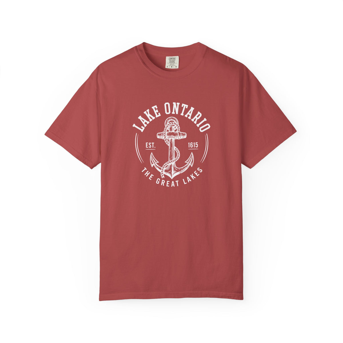 Lake Ontario Anchor Tee, Vintage Nautical Great Lakes Badge