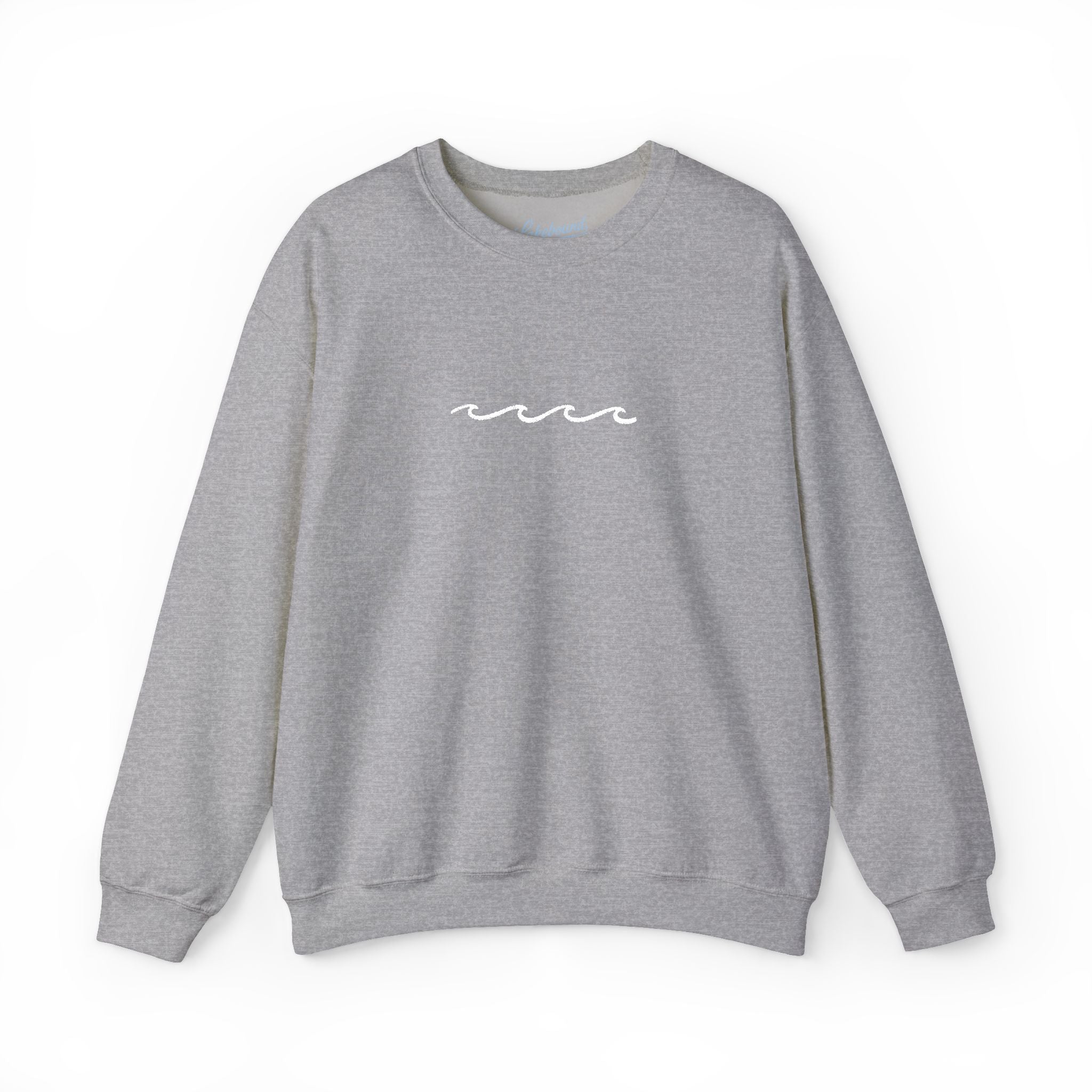 Embroidered Wave Crewneck