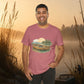 Fishing on Lake T-Shirt – Vintage Sunset Tee for Outdoors Lovers