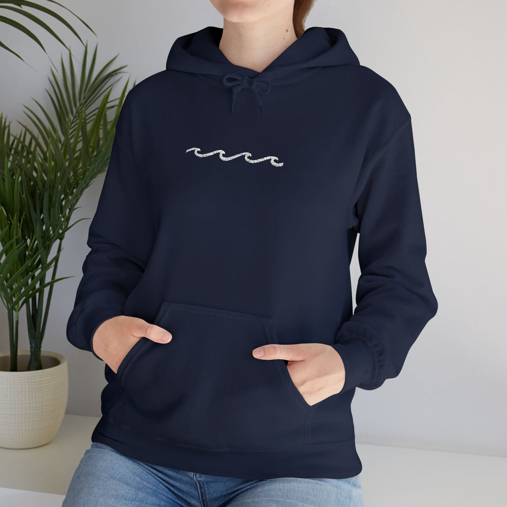 Embroidered Wave Hoodie