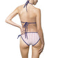 Striped Pink Triangle Bikini — Women's Tie-Side Swimsuit