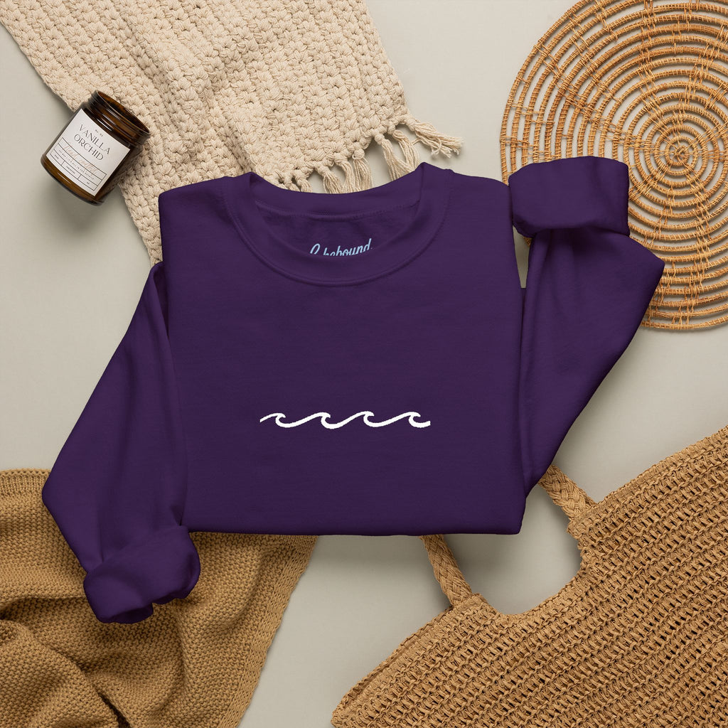Embroidered Wave Crewneck