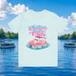 Whatever Floats Your Boat T-Shirt — Pink Pontoon Boat Graphic Tee